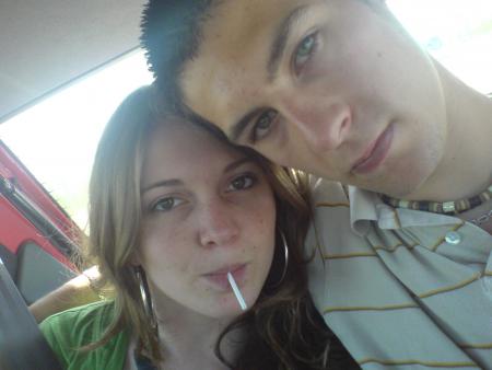 in the car